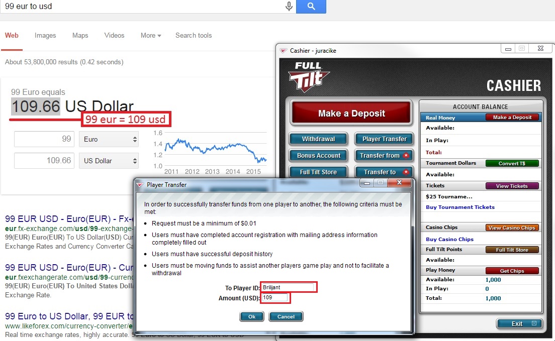 Pago a través de fulltiltpoker-cashier-transferencia al jugador