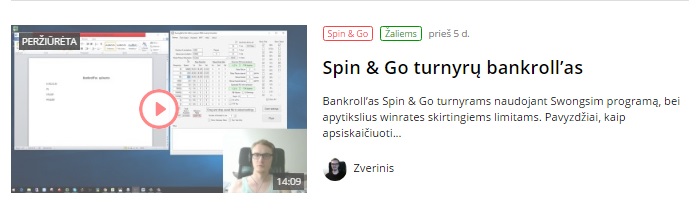 Spin&Go bankroll manažment