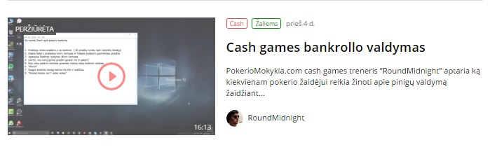 Cash hra bankroll manažment