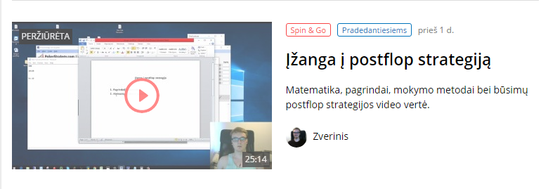 Įžanga į postflop strategiją