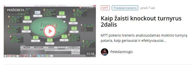 Kaip žaisti knockout turnyrus 2dalis