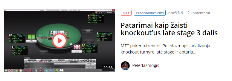 Patarimai kaip žaisti knockout’us late stage 3 dalis