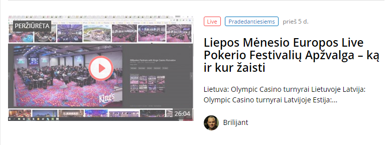 Liepos Mėnesio Europos Live Pokerio Festivalių Apžvalga – ką ir kur žaisti