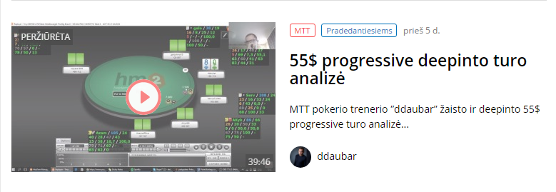 55$ progressive deepinto turo analizė