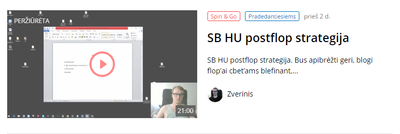 SB HU postflop strategija