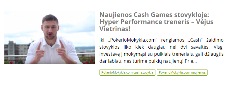 Naujienos Cash Games stovykloje: Hyper Performance treneris – Vėjus Vietrinas!