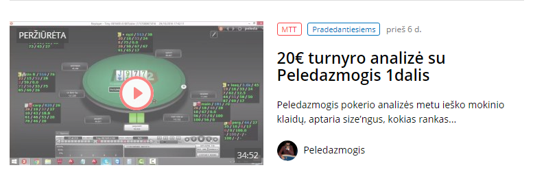 20€ tournament analysis with Peledazmogis Part 1