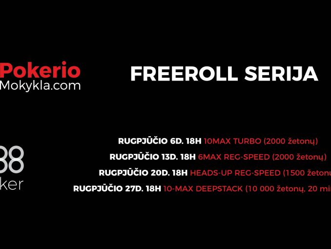 Freeroll schedule for August