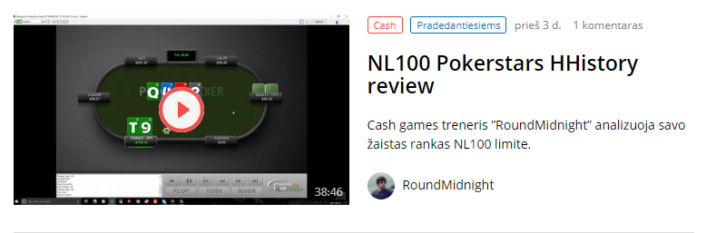 NL100 Pokerstars HHistory review