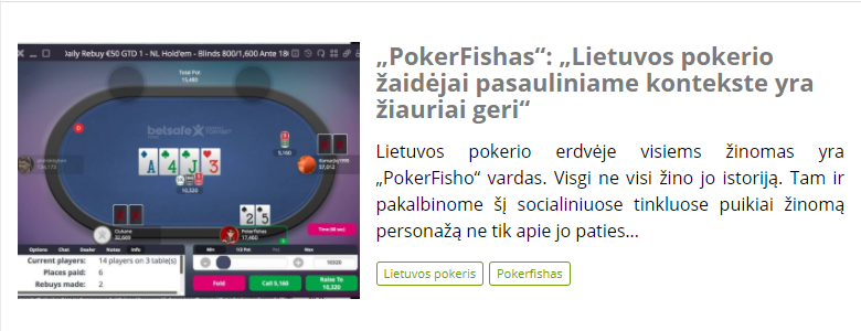 „PokerFishas“: „Lietuvos pokerio hráči v globálnom kontexte sú veľmi dobrí“