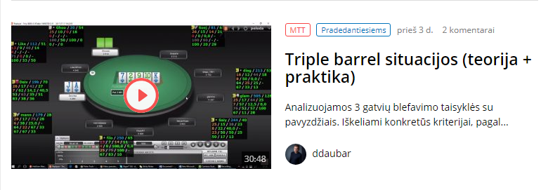 Situazioni triple barrel (teoria + pratica)