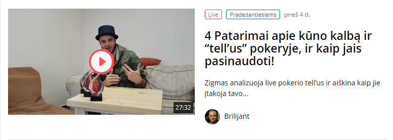 4 Patarimai apie kūno kalbą ir “tell’us” pokeryje, ir kaip jais pasinaudoti!