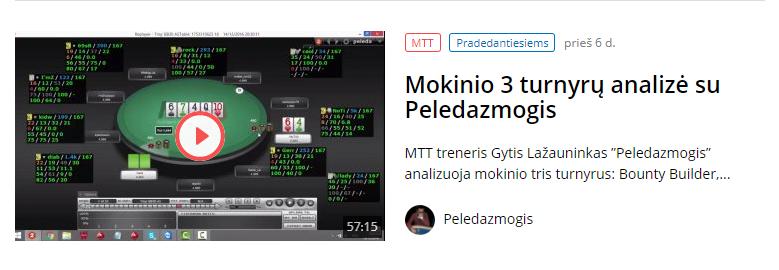 Analýza 3 turnajov študenta s Peledazmogis