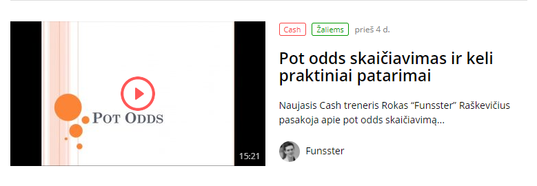 Pot odds skaičiavimas ir keli praktiniai patarimai