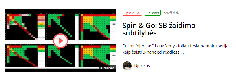 Spin & Go: SB žaidimo subtilybės