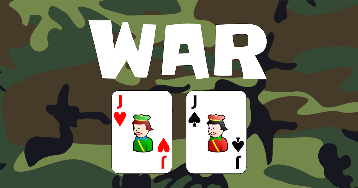 kortspel krig