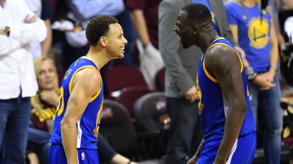 Steph Curry and Draymond Green Warriors