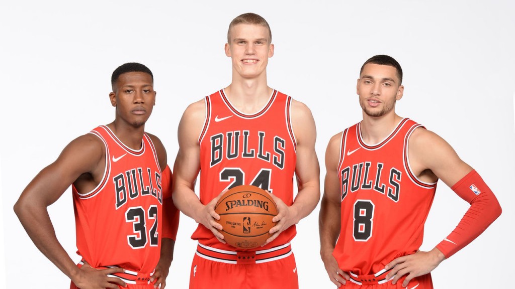 Kris Dunn Lauri Markkanen and Zach Lavine