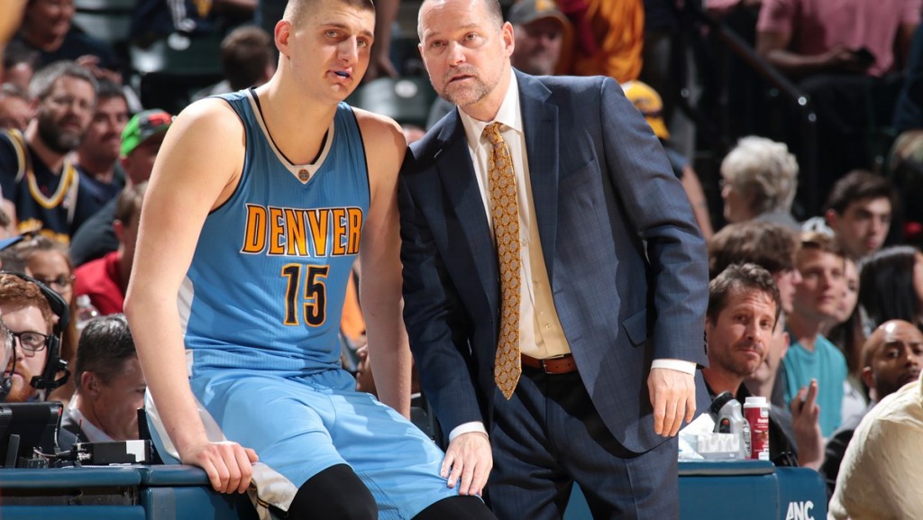 Nicola Jokic and Mike Malone