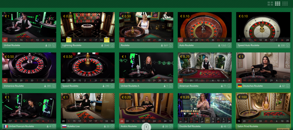 Unibet Roulette slot