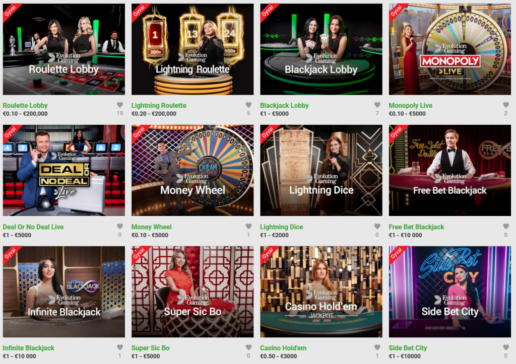 unibet live casino zaidimai