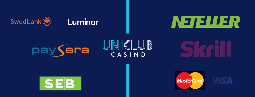 Uniclub kazino mokėjimo būdai Uniclub kazino mokėjimo būdai