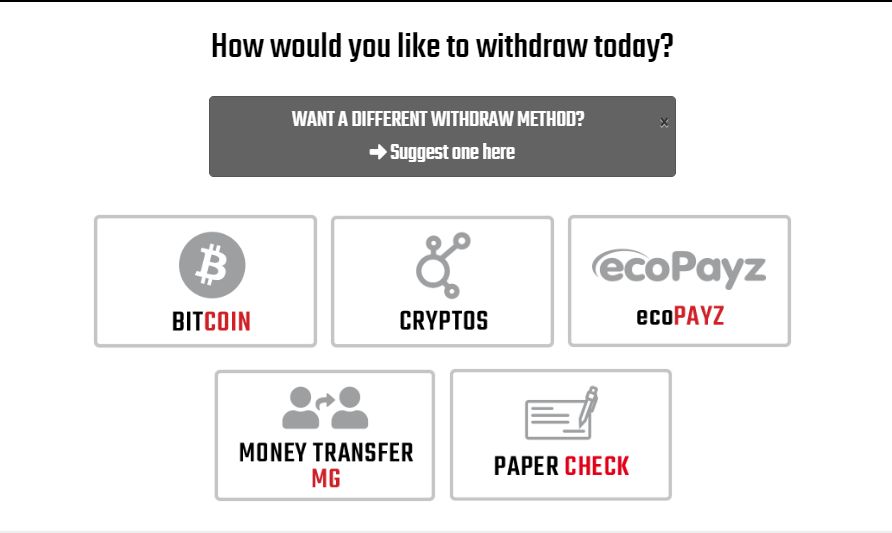 Americas Cardroom galimi izņemšanas veidi Americas Cardroom galimi izņemšanas veidi