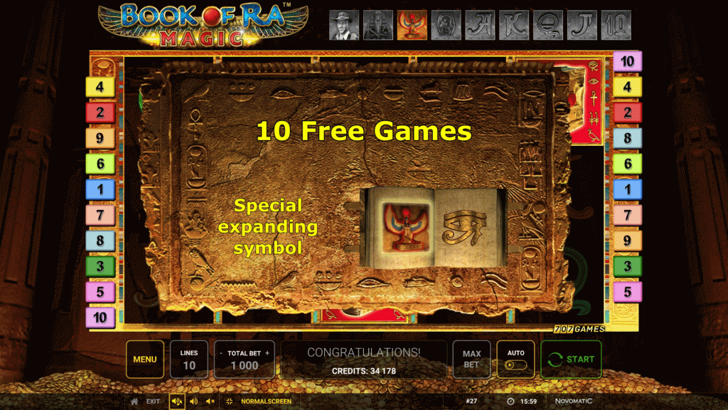 Book of Ra free spins