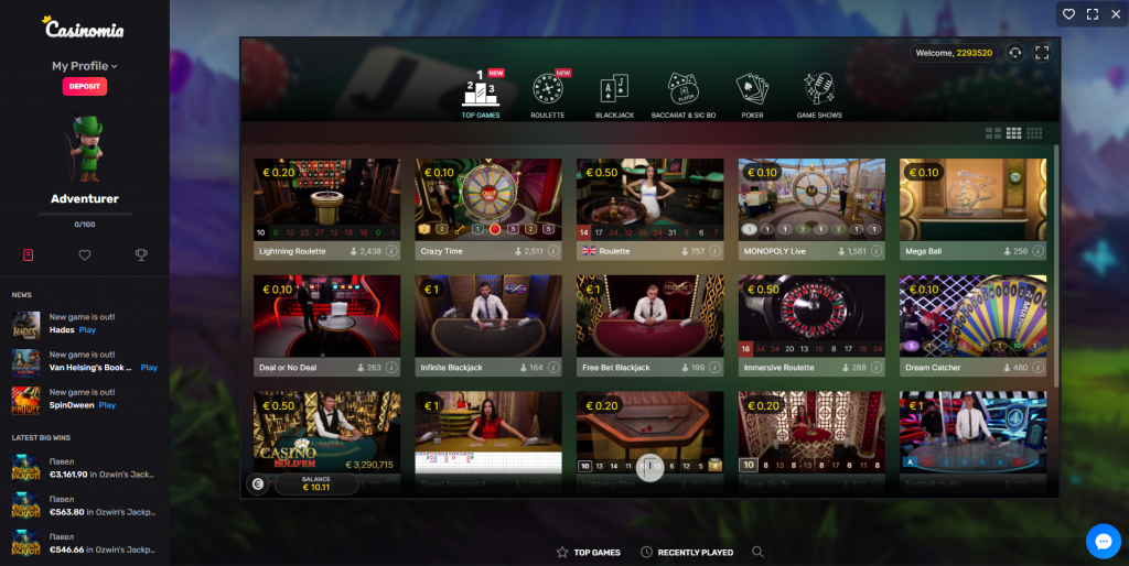 Casinomia Live Casino