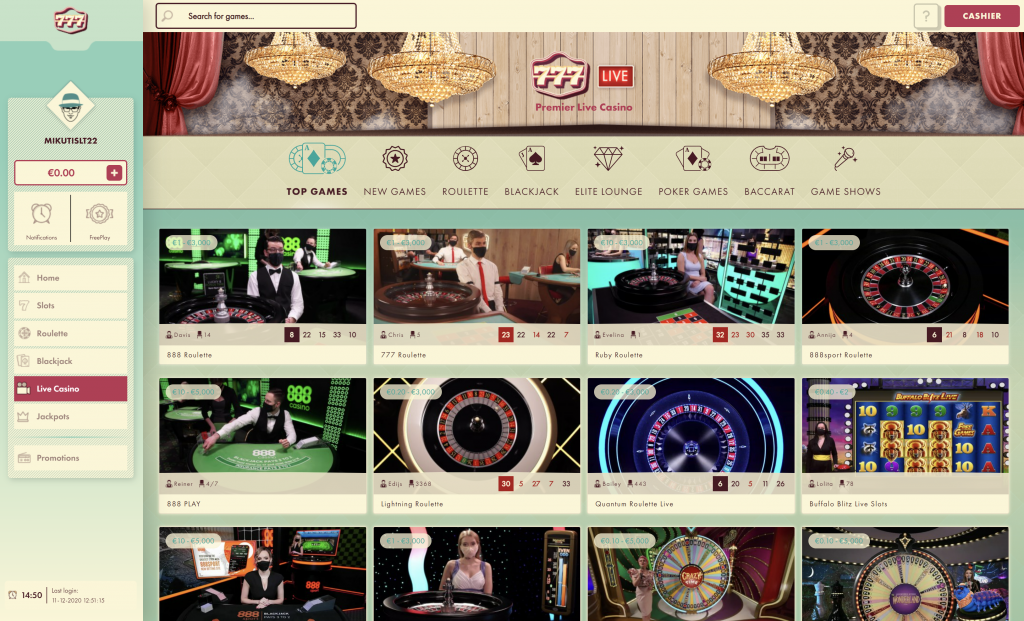 777 Live Casino 