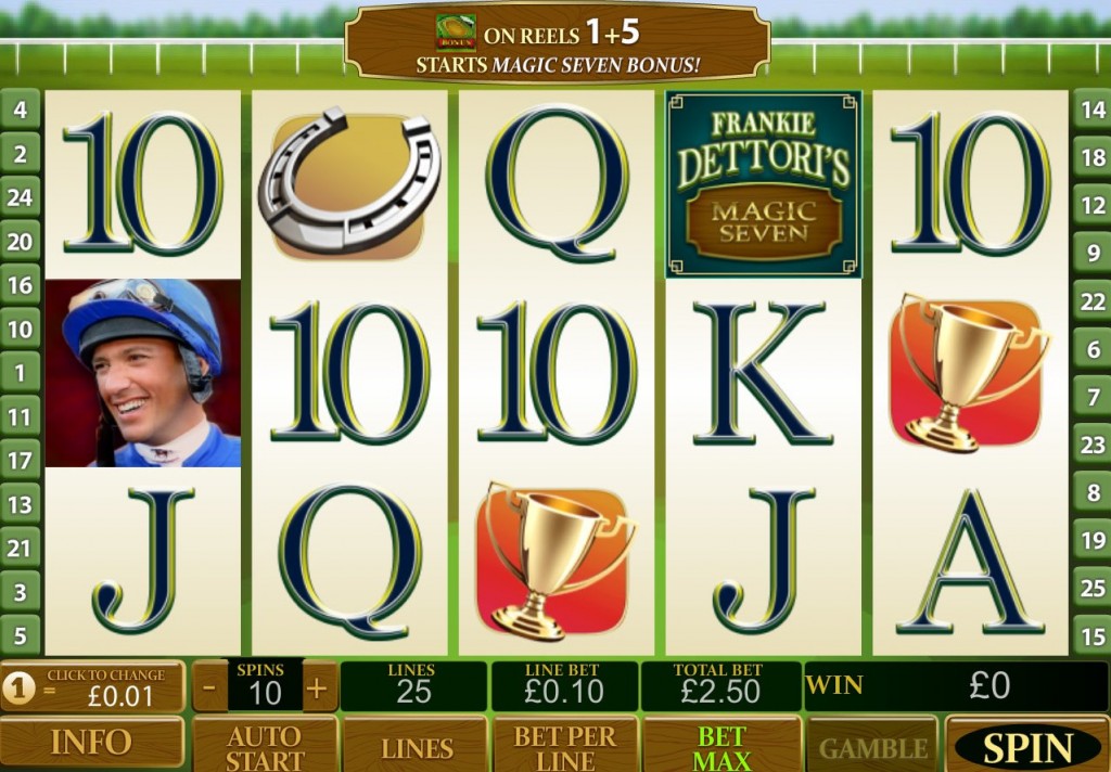 Frankie Dettori Magic Seven Slots hrací automat