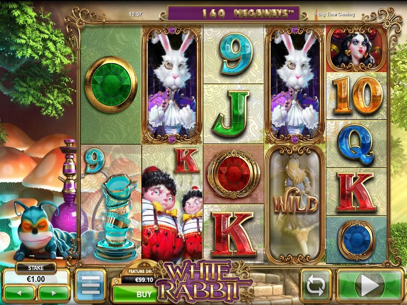 Juego de casino del tragamonedas White Rabbit