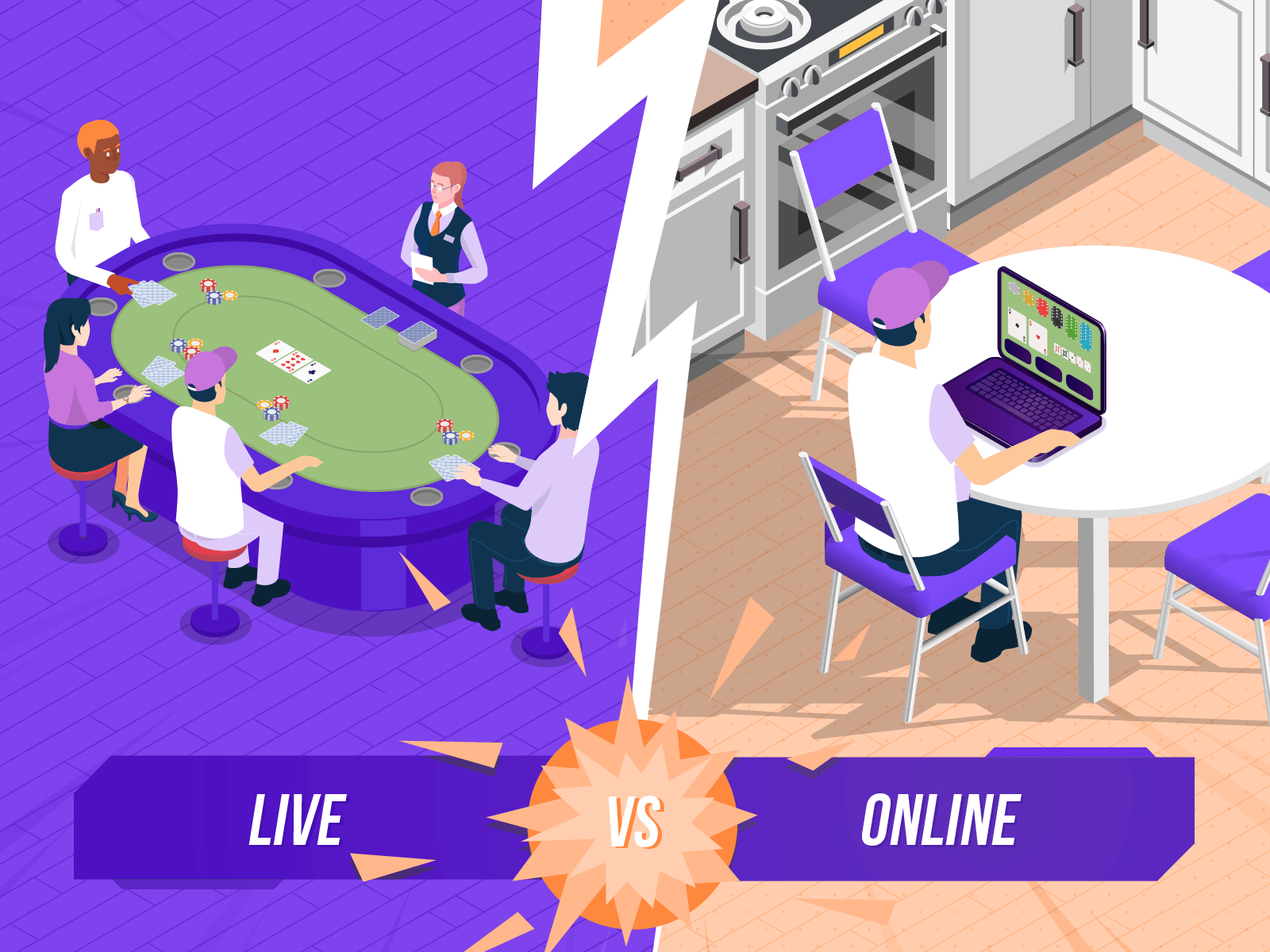 Was ist der emotionale Unterschied zwischen dem Online- und dem Live-Pokerspiel?