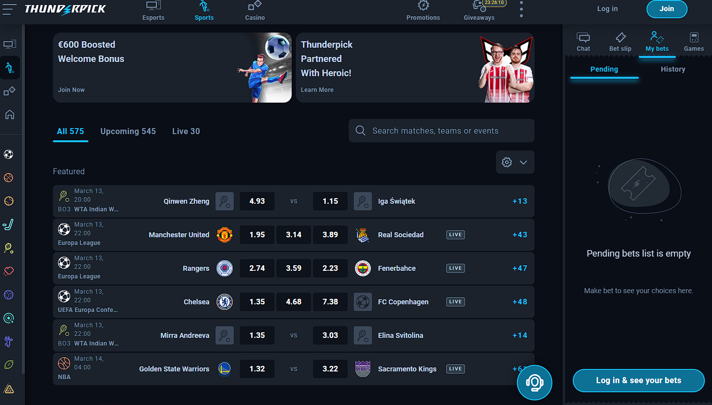 thunderpick betting