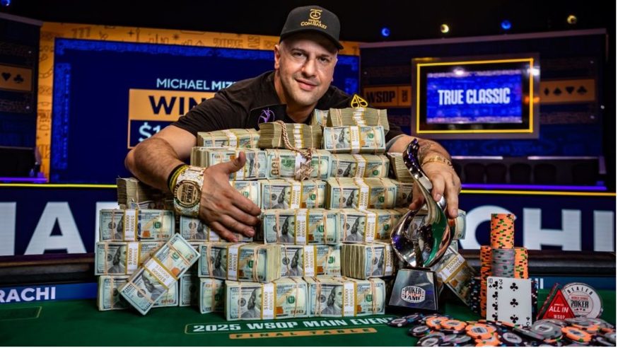 Michael Mizrachi laimėjo 2025 m. WSOP pagrindinį turnyrą ir 10 mln. JAV dolerių