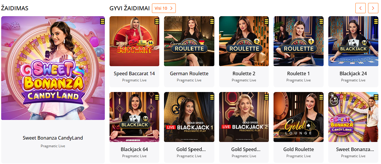 betsson gyvi kazino žaidimai