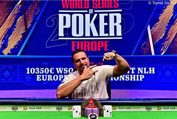 Danielis Pidunas švenčia WSOPE 2025 pergalę