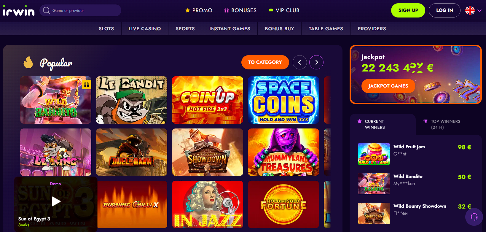 irwin casino