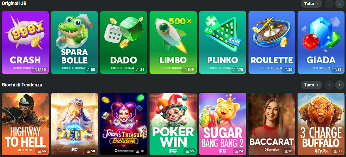 jb casino top